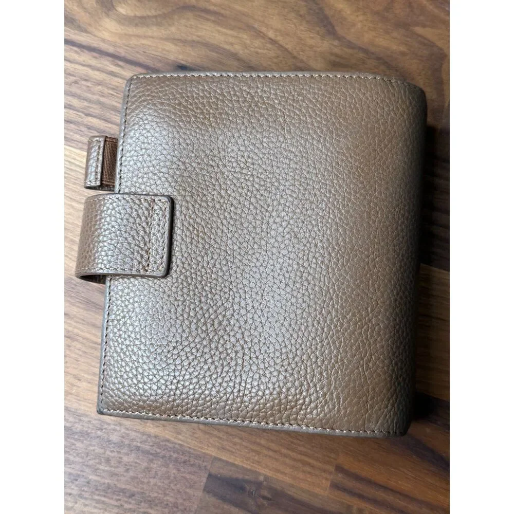 Moterm Leather Pocket Rings Planner Binder Organizer Cover Pebble Grain Brown